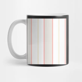 Pattern of white, pastel pink and beige stripes Mug